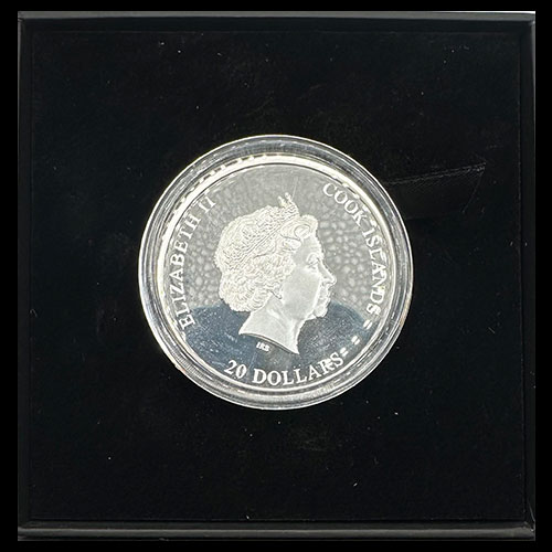 COOK ISLANDS - 20 DOLLARS, 2023 - SILVER BURST 3.0 - ELIZABETH II - MONEDA DE PLATA